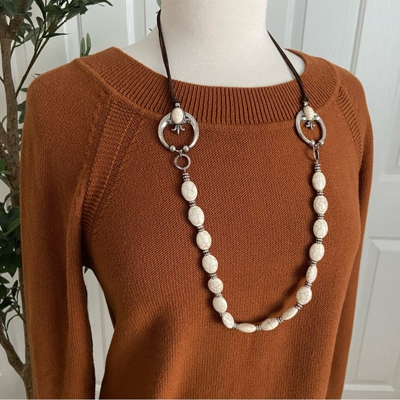 Western Howlite Double Charm Necklace ⭐️ BRAND NEW (Last One) - Picture 2 of 10